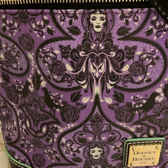 Dooney & Bourke Disney Parks Haunted Mansion MadamPurple Patterned Crossbody Bag - Picture 3 of 16
